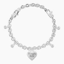 Carica l&#39;immagine nel visualizzatore di Gallery, Bracciale regolabile da donna con ciondolo cuore Love Kidult 732278
