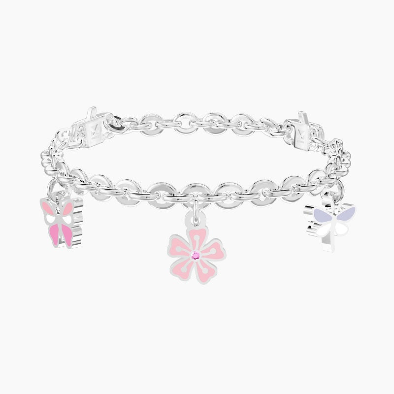 Bracciale regolabile da donna con ciondolo farfalla PRIMAVERA Life Kidult 732285