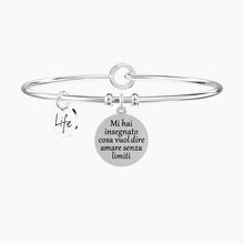 Cargar imagen en el visor de la galería, Bracciale rigido da donna con ciondolo mamma Family Kidult 732289
