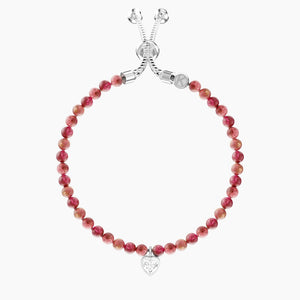 Bracciale regolabile da donna con diaspro rosso Energy Stone Kidult 732294