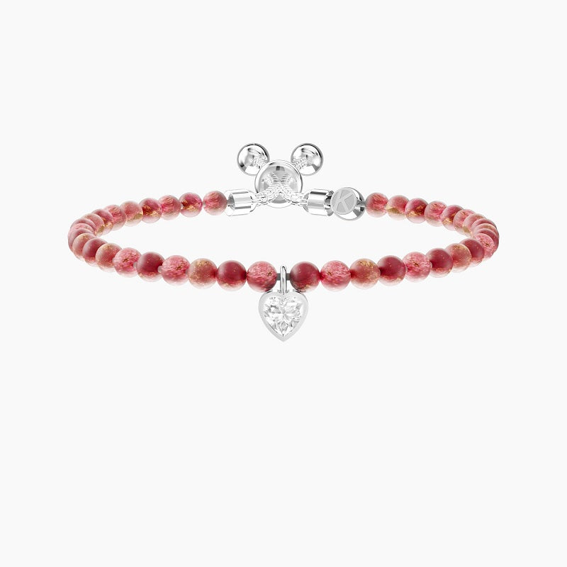Bracciale regolabile da donna con diaspro rosso Energy Stone Kidult 732294
