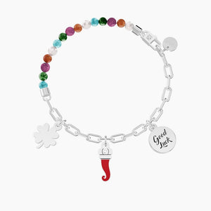 Bracciale da donna con pietre e ciondoli fortuna Symbols Kidult 732304