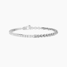 Cargar imagen en el visor de la galería, Bracciale da uomo con tennis di zirconi e agata grigia Philosophy Kidult 732313
