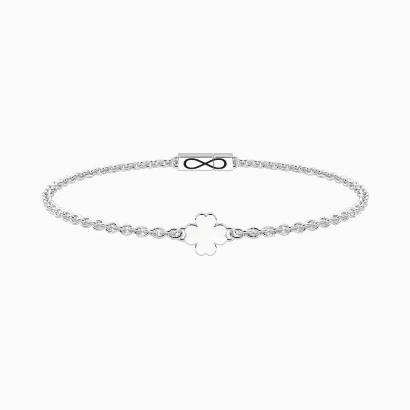 Bracciale unisex con quadrifoglio e chiusura non-reversibile Quadrifoglio Kidult 732316