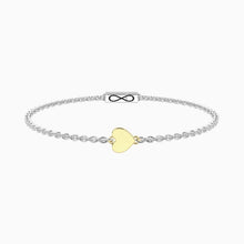 Carica l&#39;immagine nel visualizzatore di Gallery, Bracciale unisex con cuore in oro 9kt e Cuore Kidult 732318

