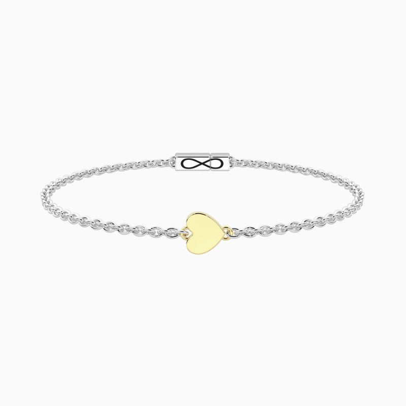 Bracciale unisex con cuore in oro 9kt e Cuore Kidult 732318