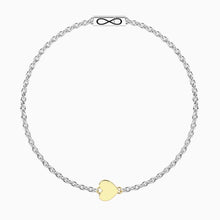 Carica l&#39;immagine nel visualizzatore di Gallery, Bracciale unisex con cuore in oro 9kt e Cuore Kidult 732318
