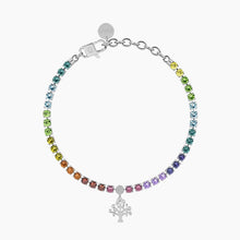 Cargar imagen en el visor de la galería, Bracciale tennis multicolor da donna con albero della vita Kidult Symbols 732325
