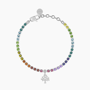 Bracciale tennis multicolor da donna con albero della vita Kidult Symbols 732325