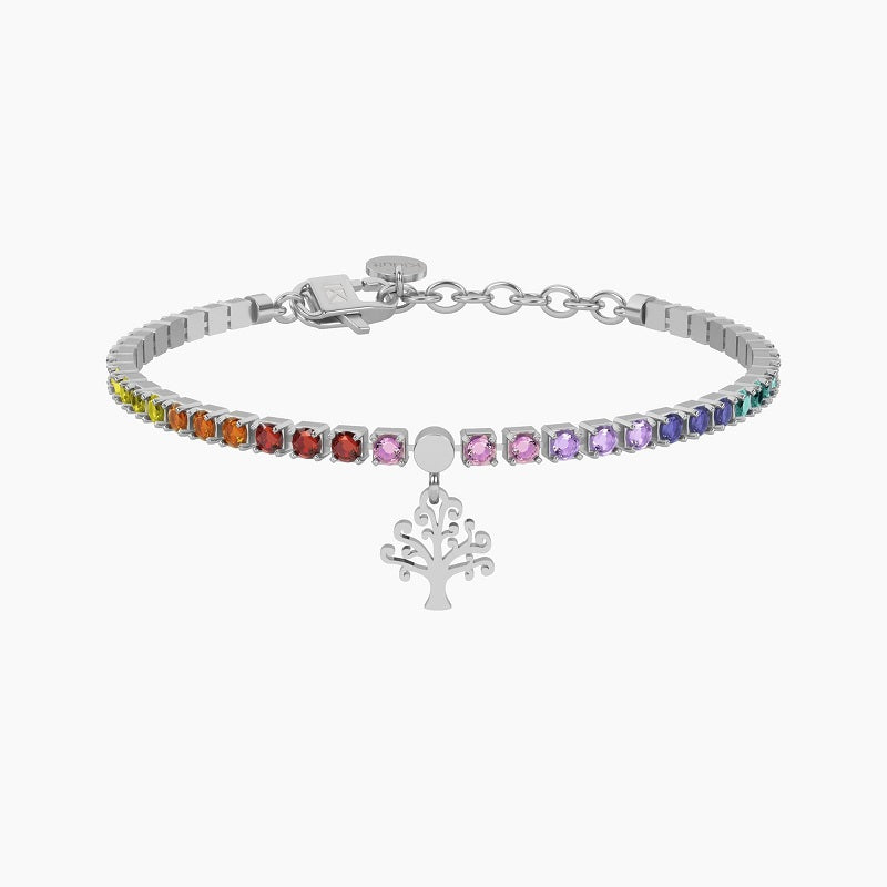 Bracciale tennis multicolor da donna con albero della vita Kidult Symbols 732325