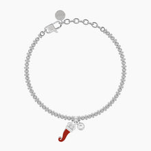 Cargar imagen en el visor de la galería, Bracciale da donna con sfere e cornetto portafortuna Kidult Symbols 732331
