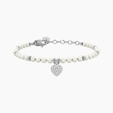 Cargar imagen en el visor de la galería, Bracciale da donna con perle e cuore Kidult Family 732334
