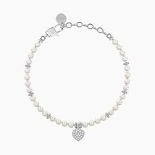 Cargar imagen en el visor de la galería, Bracciale da donna con perle e cuore Kidult Family 732334
