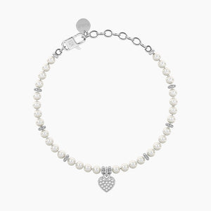 Bracciale da donna con perle e cuore Kidult Family 732334