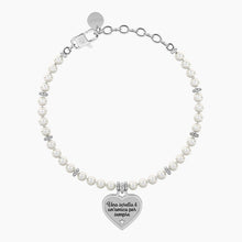 Carica l&#39;immagine nel visualizzatore di Gallery, Bracciale da donna con perle e ciondolo cuore per sorella Kidult Family 732337
