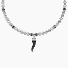 Cargar imagen en el visor de la galería, Bracciale da uomo a sfera con portafortuna e corno Kidult Symbols 732343
