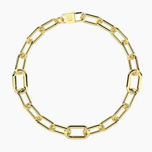 Cargar imagen en el visor de la galería, Bracciale da donna in acciaio dorato con catena BON TON 732349
