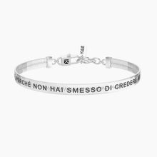 Cargar imagen en el visor de la galería, Bracciale da uomo in acciaio con frase kidult 732357
