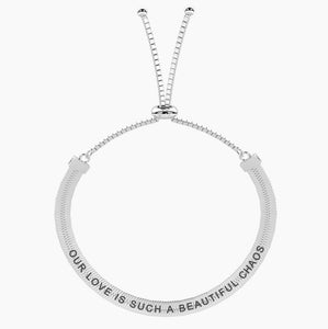 Coppia di bracciali elastici per lui e lei con frase Kidult 732358