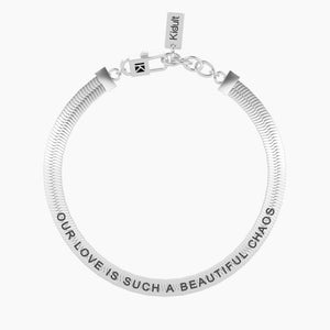Coppia di bracciali elastici per lui e lei con frase Kidult 732358