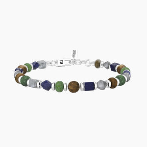 Bracciale da uomo in acciaio con pietre multicolor Kidult 732372