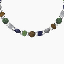 Cargar imagen en el visor de la galería, Bracciale da uomo in acciaio con pietre multicolor Kidult 732372
