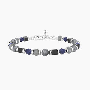 Bracciale da uomo in acciaio con pietre multicolor Kidult 732373