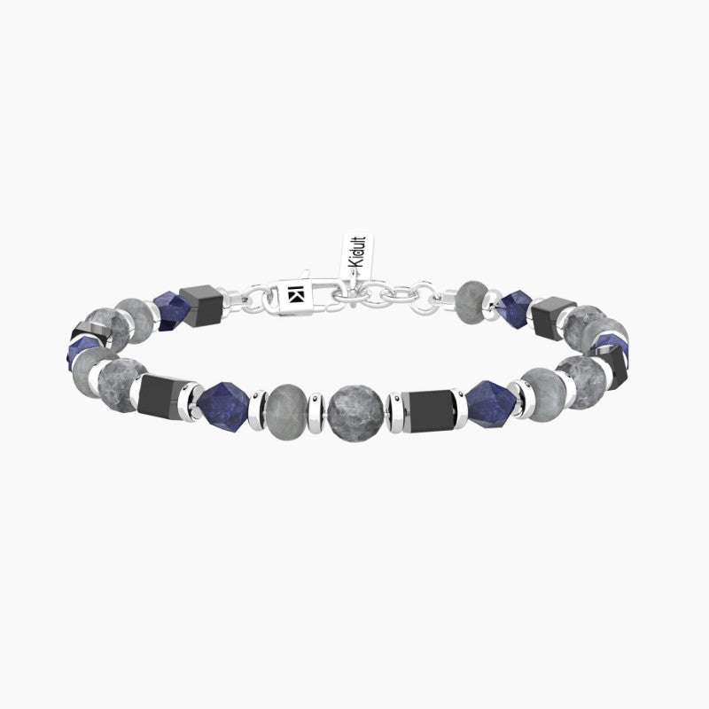 Bracciale da uomo in acciaio con pietre multicolor Kidult 732373
