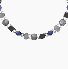 Cargar imagen en el visor de la galería, Bracciale da uomo in acciaio con pietre multicolor Kidult 732373
