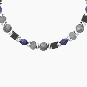 Bracciale da uomo in acciaio con pietre multicolor Kidult 732373