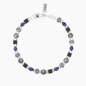 Bracciale da uomo in acciaio con pietre multicolor Kidult 732373