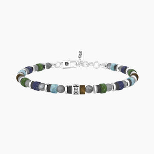 Braccialeda uomo in acciaio con pietre multicolor Kidult 732374