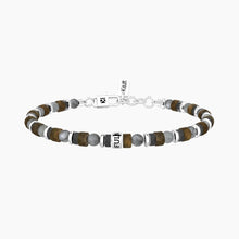 Cargar imagen en el visor de la galería, Bracciale da uomo in acciaio con pietre multicolor Kidult 732375
