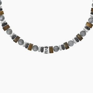 Bracciale da uomo in acciaio con pietre multicolor Kidult 732375