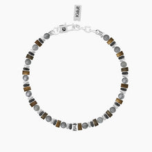 Cargar imagen en el visor de la galería, Bracciale da uomo in acciaio con pietre multicolor Kidult 732375
