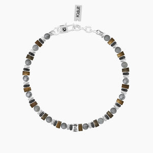 Bracciale da uomo in acciaio con pietre multicolor Kidult 732375