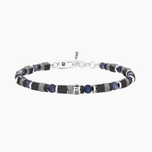 Carica l&#39;immagine nel visualizzatore di Gallery, Bracciale da uomo in acciaio con pietre multicolor Kidult 732376
