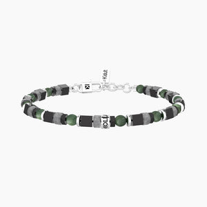 Bracciale da uomo in acciaio con pietre multicolor Kidult 732377