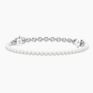 Bracciale da donna componibile in acciaio con perle conchiglia Kidult 732383
