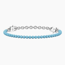 Load image into Gallery viewer, Bracciale da donna componibile in acciaio con zirconi acquamarina Kidult 732384
