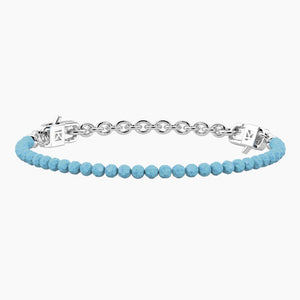 Bracciale da donna componibile in acciaio con zirconi acquamarina Kidult 732384