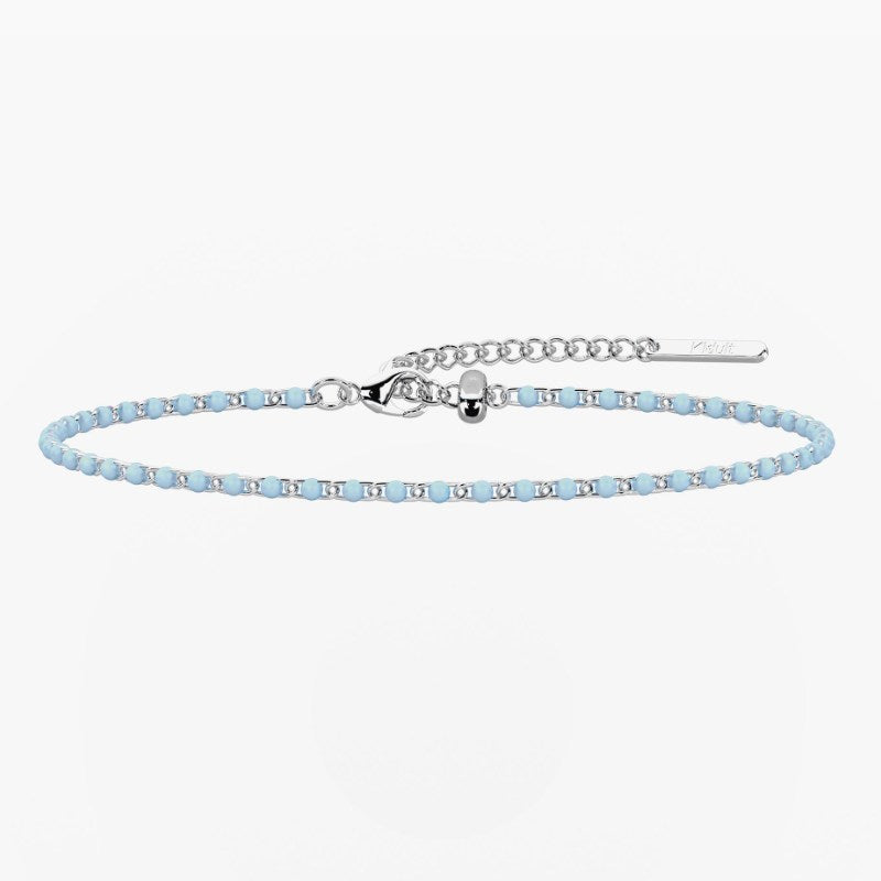 Cavigliera componibile in acciaio azzurra Kidult 732391