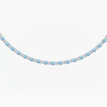 Load image into Gallery viewer, Cavigliera componibile in acciaio azzurra Kidult 732391
