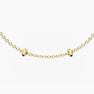 Cavigliera componibile in acciaio dorato con catena di diamanti Kidult 732395