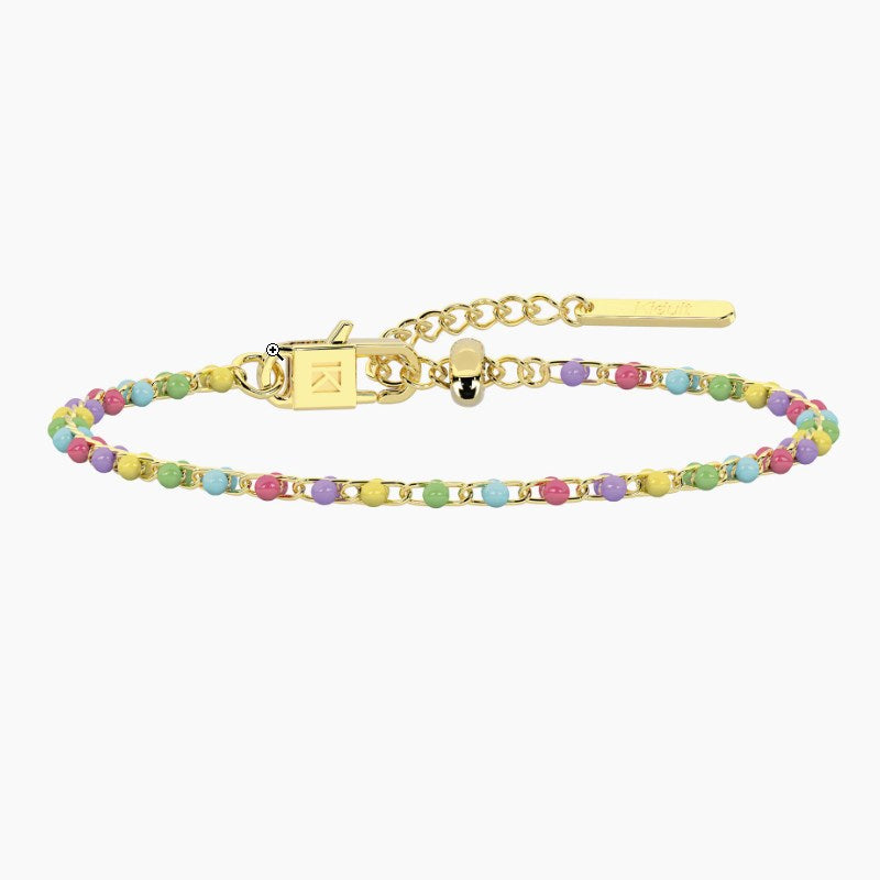 Bracciale componibile da nonna in acciaio dorato multicolor Kidult 732399