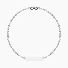 Carica l'immagine nel visualizzatore di Gallery, Bracciale unisex in acciaio Infinity con targhetta incidibile TAG Kidult 732403
