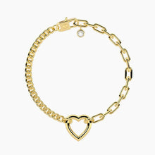 Cargar imagen en el visor de la galería, Bracciale da donna in acciaio con catena a maglie DUETTO Kidult 732408
