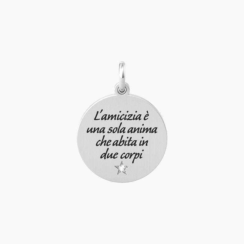 Ciondolo tondo con frase amicizia Friendship Kidult 741001