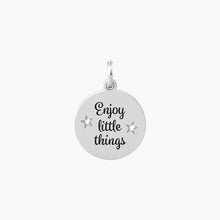 Load image into Gallery viewer, Enjoy little things round pendant with Philosophy 741014 crystals
