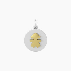 Ciondolo tondo con elemento bimba Moments Kidult 741023